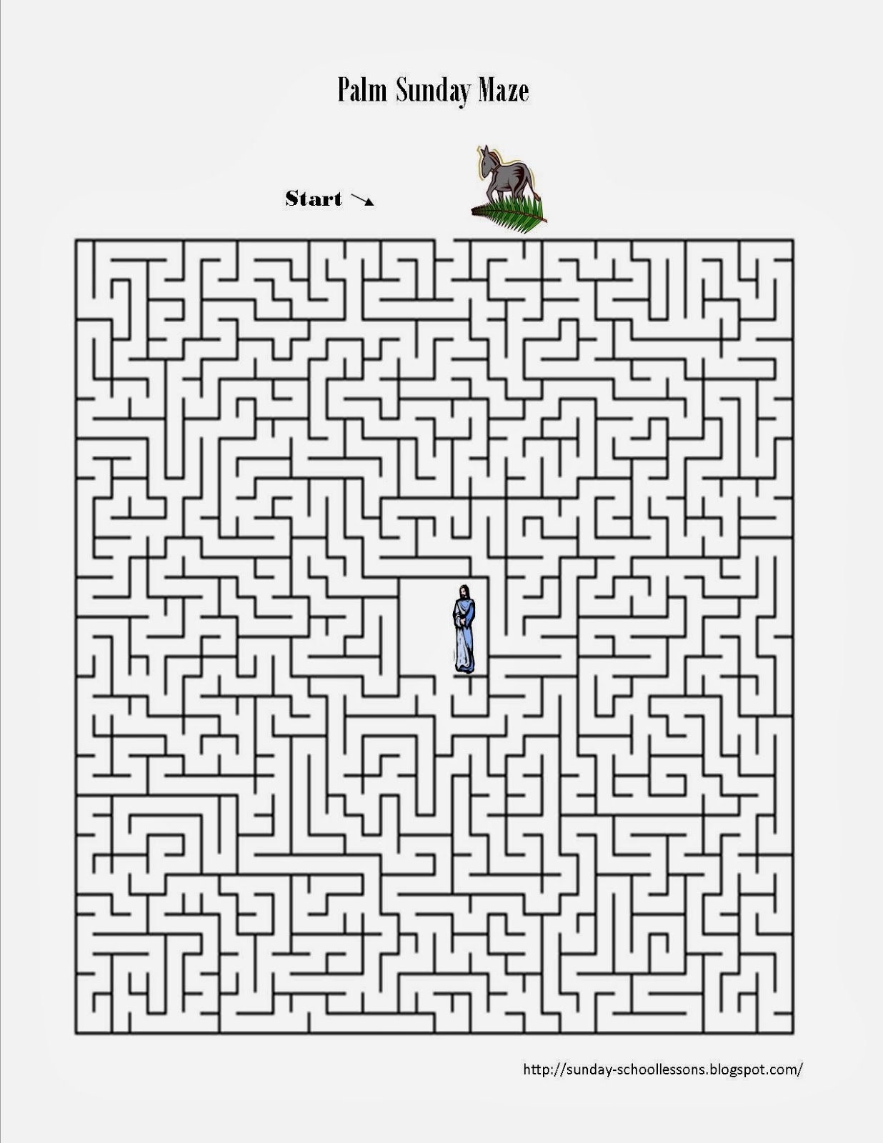 Palm Sunday Maze for Older Kids